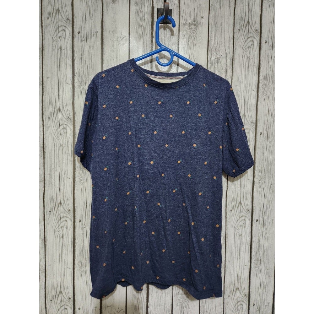 Ping Pong Pro T Shirt Mens XL Navy Pinapple All Over Print Short Sleeve Party